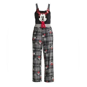 Nwt Disney Mickey Mouse Christmas Juniors Velour Jumpsuit